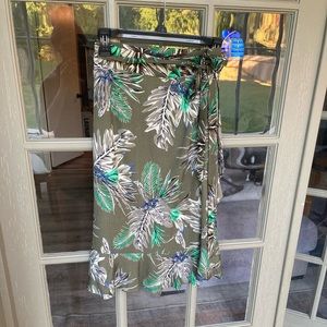 Flowy wrap floral skirt.